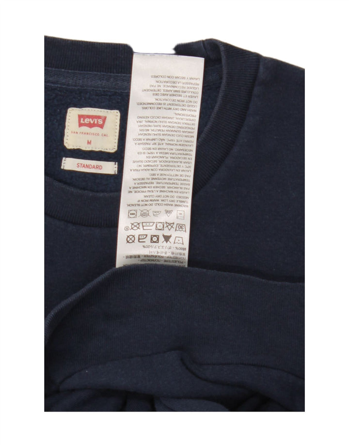 Levi's Mens Standard Graphic Sweatshirt Jumper Medium Navy Blue Cotton