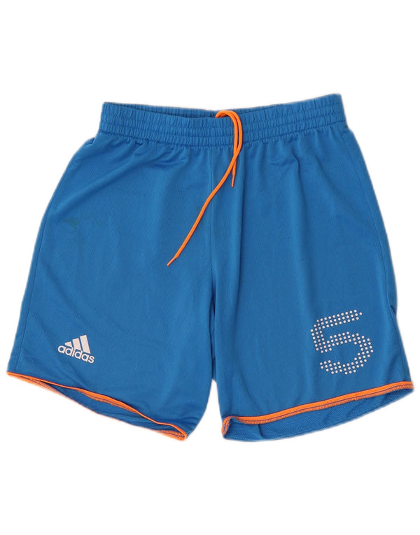 Adidas Mens Graphic Sport Shorts Small  Blue Polyester