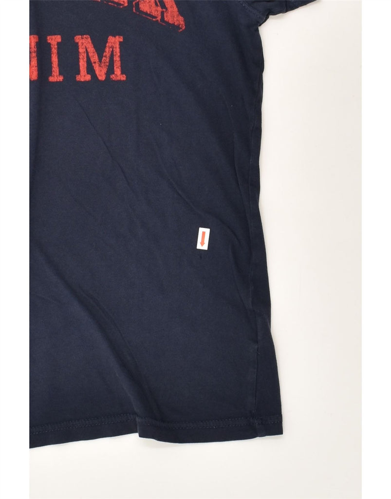 TOMMY HILFIGER Mens Graphic T-Shirt Top Medium Navy Blue Cotton | Vintage Tommy Hilfiger | Thrift | Second-Hand Tommy Hilfiger | Used Clothing | Messina Hembry 