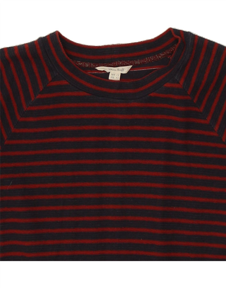 WHITE STUFF Womens 3/4 Sleeve Basic Dress UK 12 Medium  Navy Blue Striped | Vintage White Stuff | Thrift | Second-Hand White Stuff | Used Clothing | Messina Hembry 