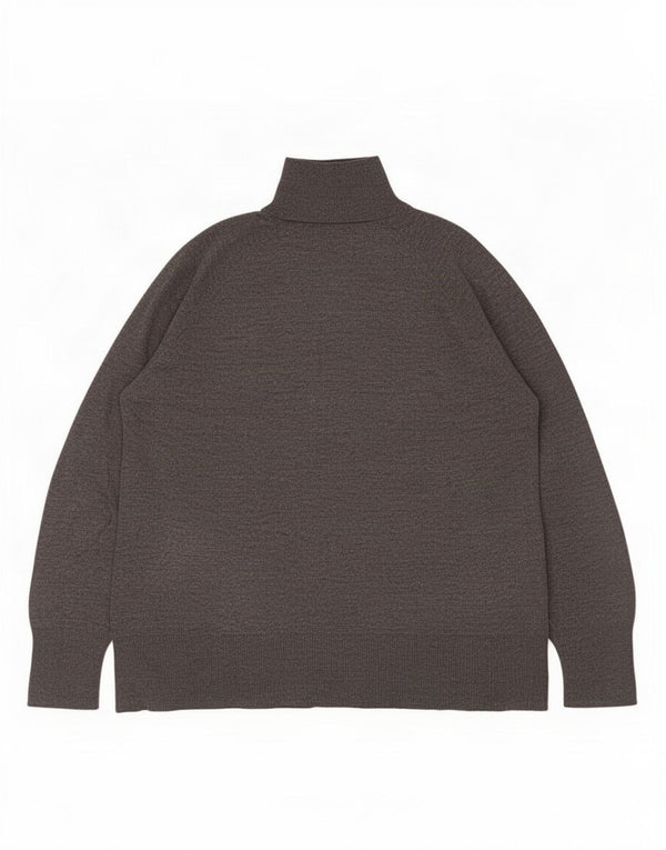 Zara Womens Turtle Neck Jumper Sweater UK 16 Large Grey Viscose