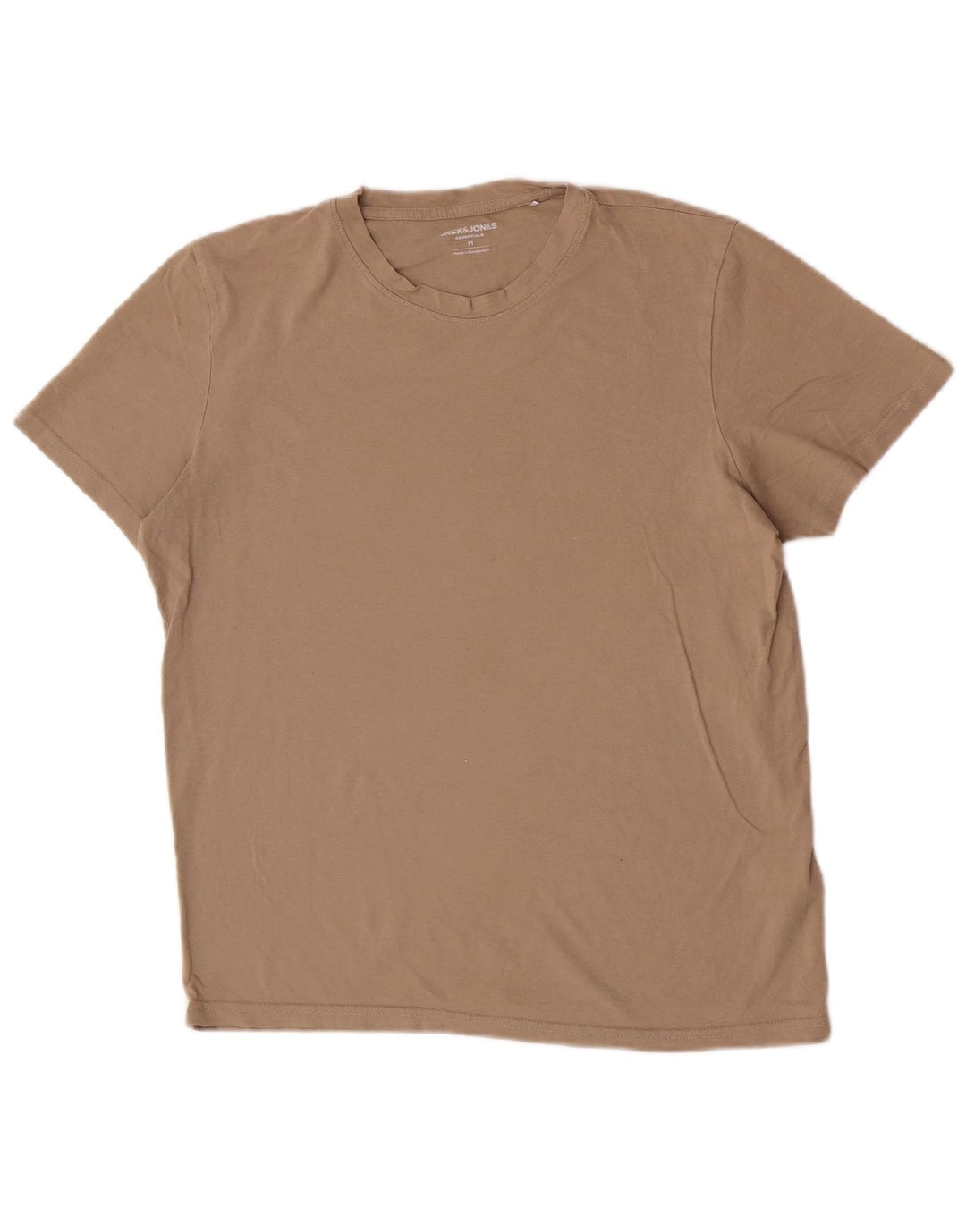 Jack & Jones Mens T-Shirt Top Medium Brown Cotton