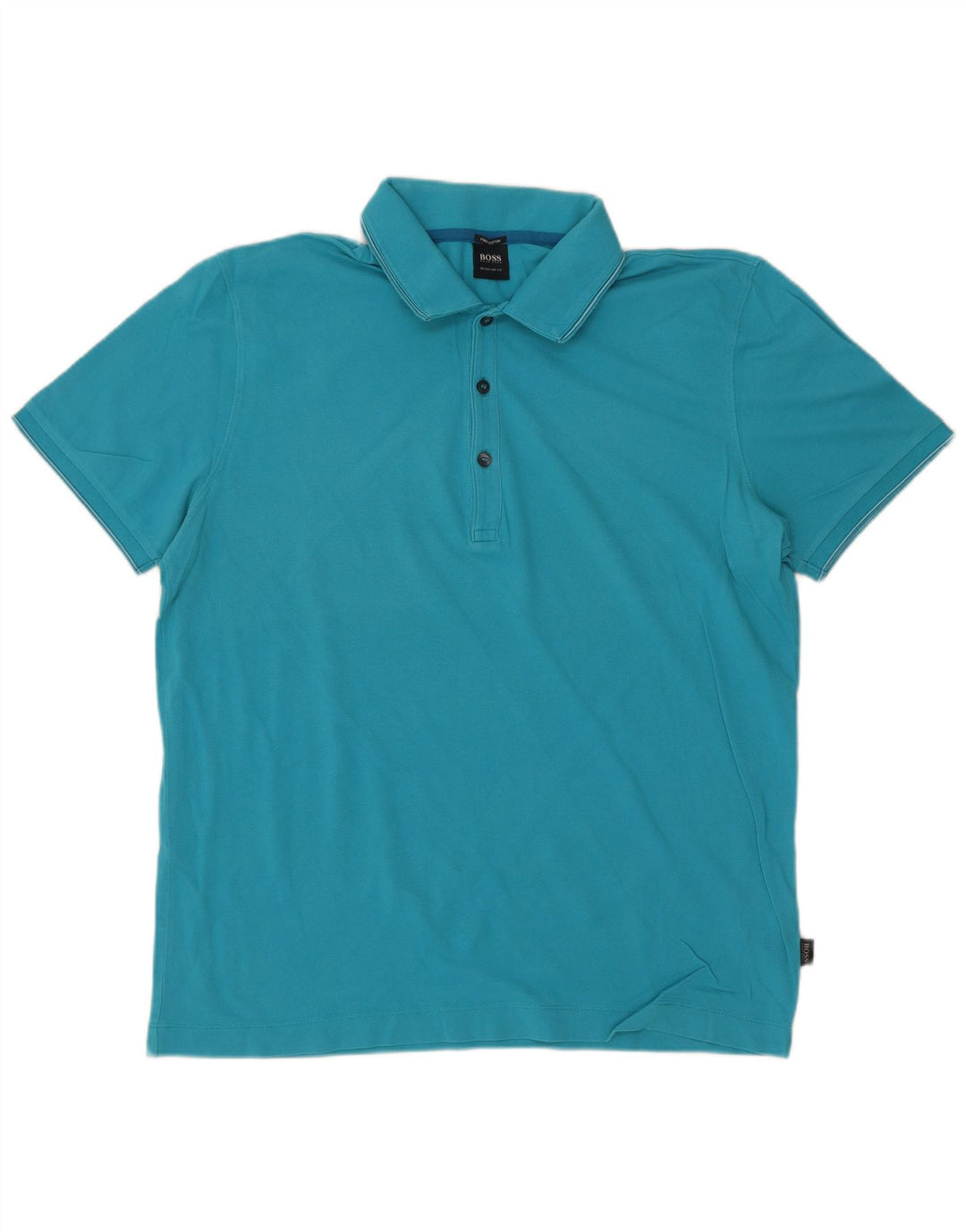 Hugo Boss Mens Regular Fit Polo Shirt XL Blue Cotton