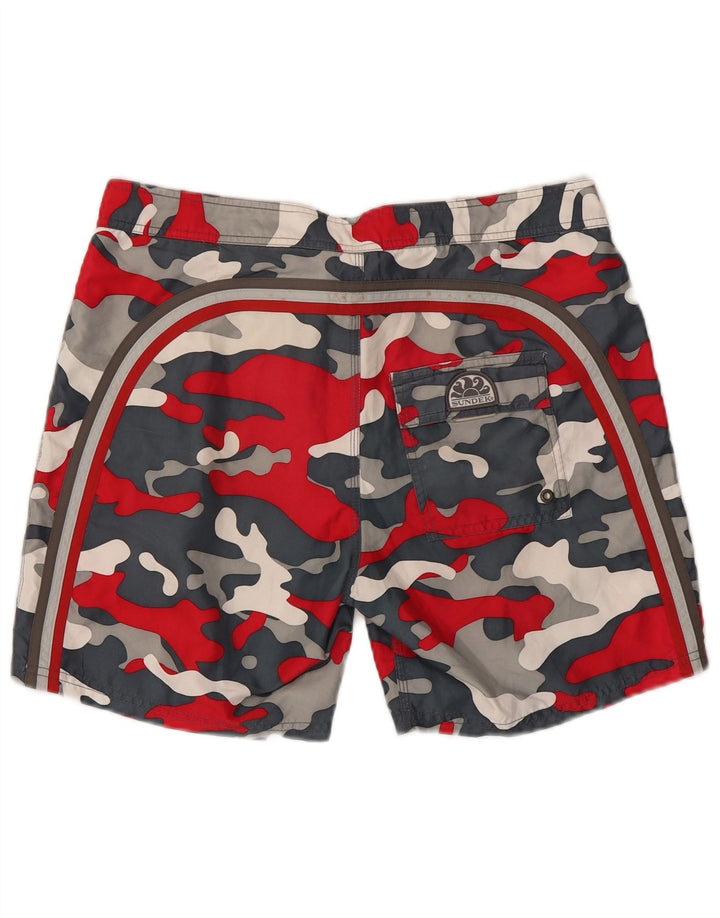SUNDEK Mens Swimming Shorts Large Multicoloured Camouflage Polyester