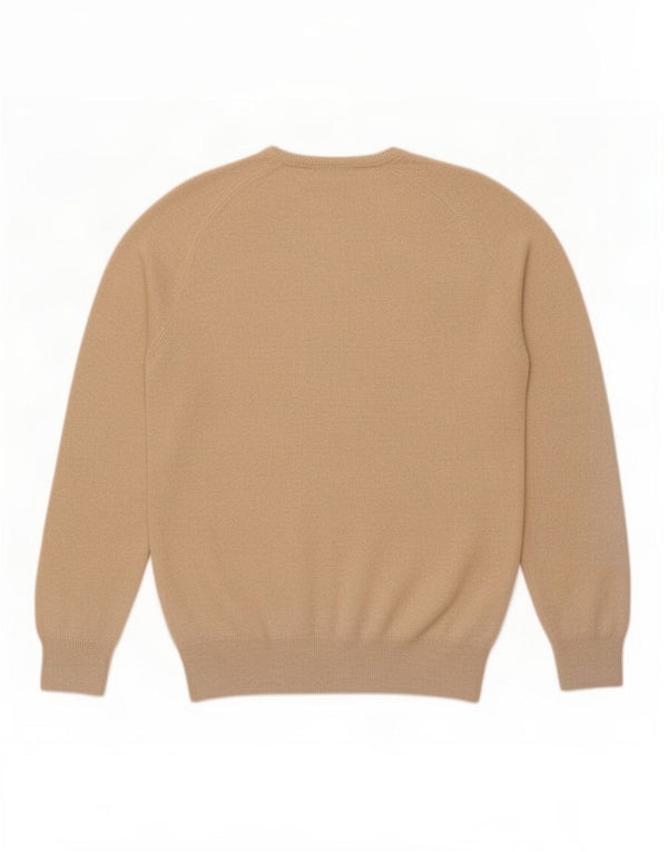 Zara Womens V-Neck Jumper Sweater Large Beige