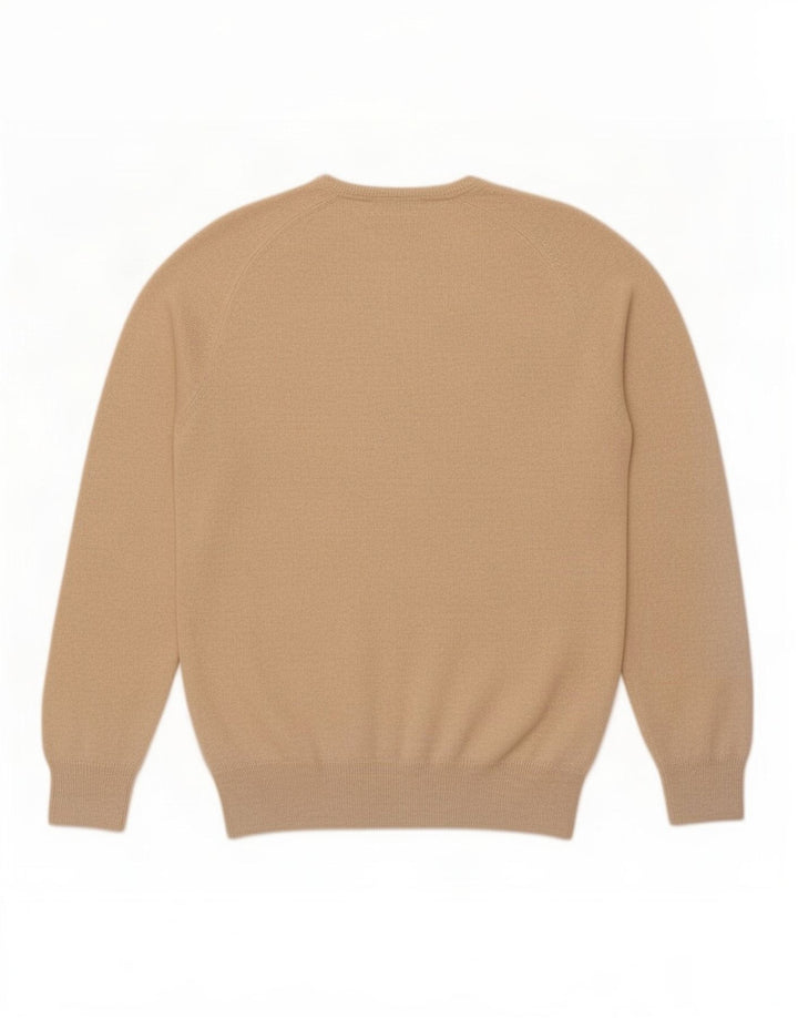 Zara Womens V-Neck Jumper Sweater Large Beige