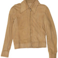 Vintage Womens Suede Jacket IT 44 Medium Beige