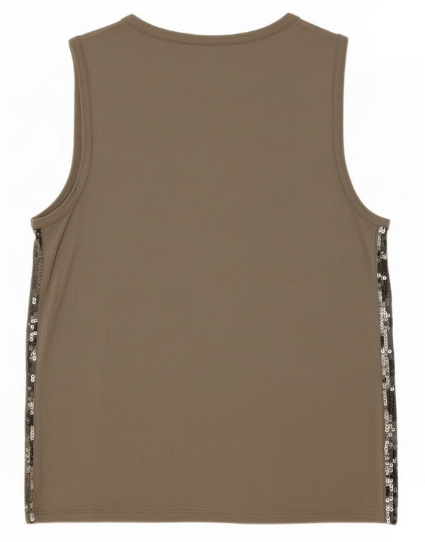 Marella Womens Sleeveless Blouse Top UK 14 Large Grey Viscose