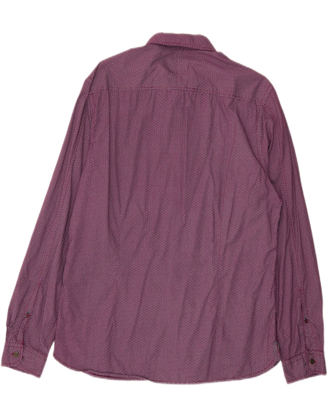 White Stuff Mens Slim Fit Shirt Large Purple Spotted Cotton