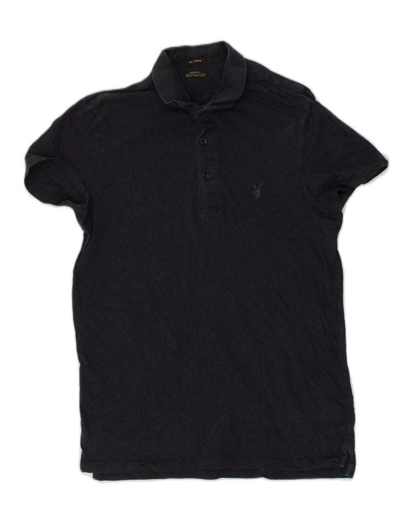 ALL SAINTS Mens Polo Shirt Medium Navy Blue Cotton | Vintage All Saints | Thrift | Second-Hand All Saints | Used Clothing | Messina Hembry 