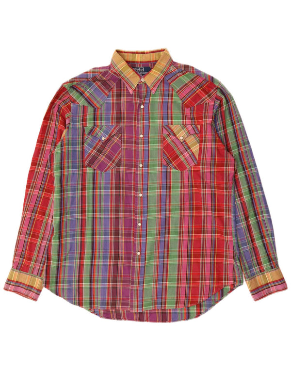 Polo Ralph Lauren Mens Classic Fit Flannel Shirt Large Multicoloured Check