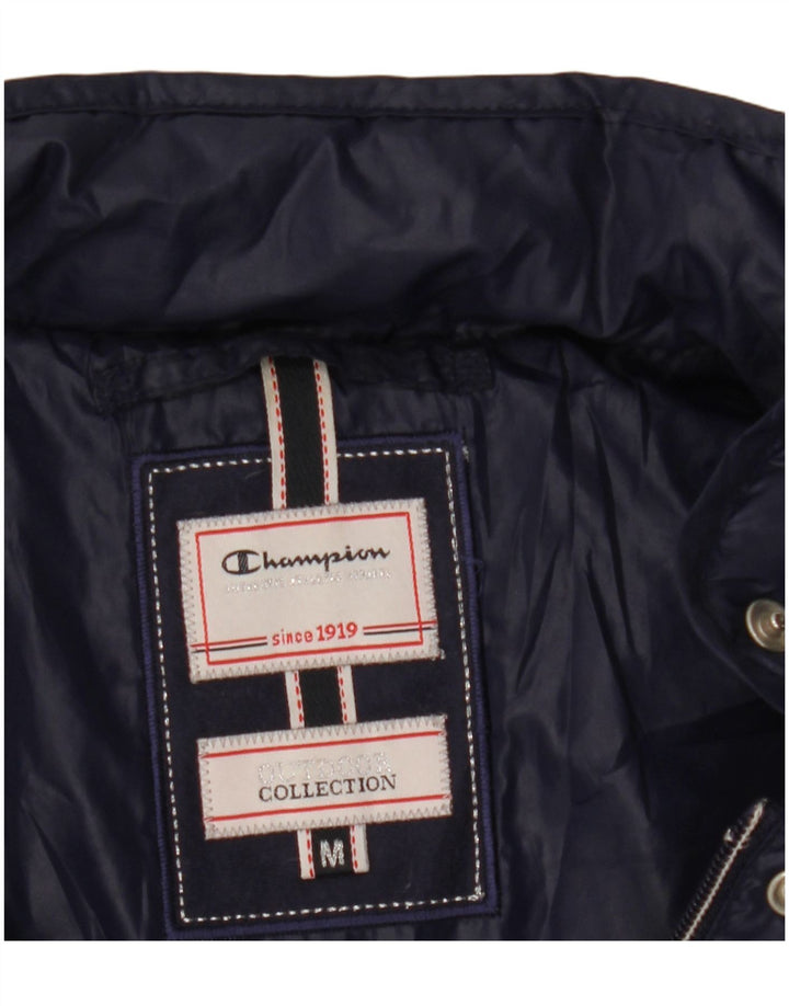 CHAMPION Womens Padded Jacket UK 14 Medium Navy Blue