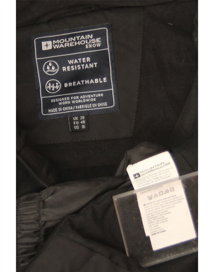 Mountain Warehouse Womens Hooded Padded Jacket UK 20 2XL Black Polyester