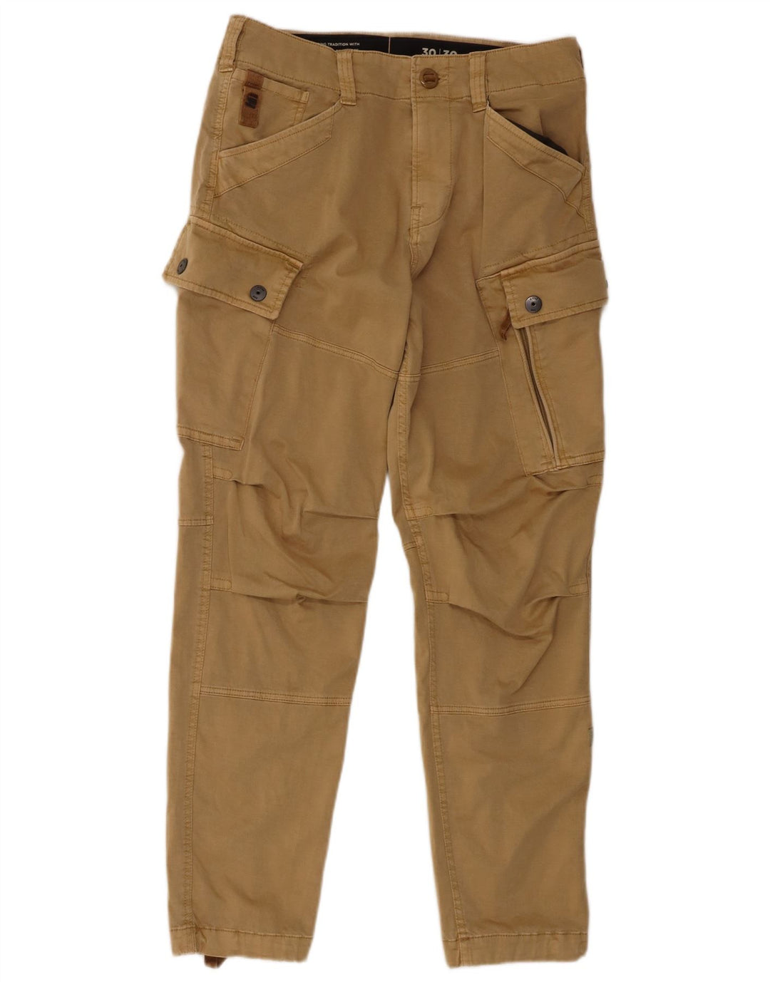 G-STAR Mens Classics Slim Cargo Trousers W30 L30  Beige Cotton