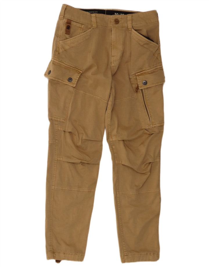 G-STAR Mens Classics Slim Cargo Trousers W30 L30  Beige Cotton