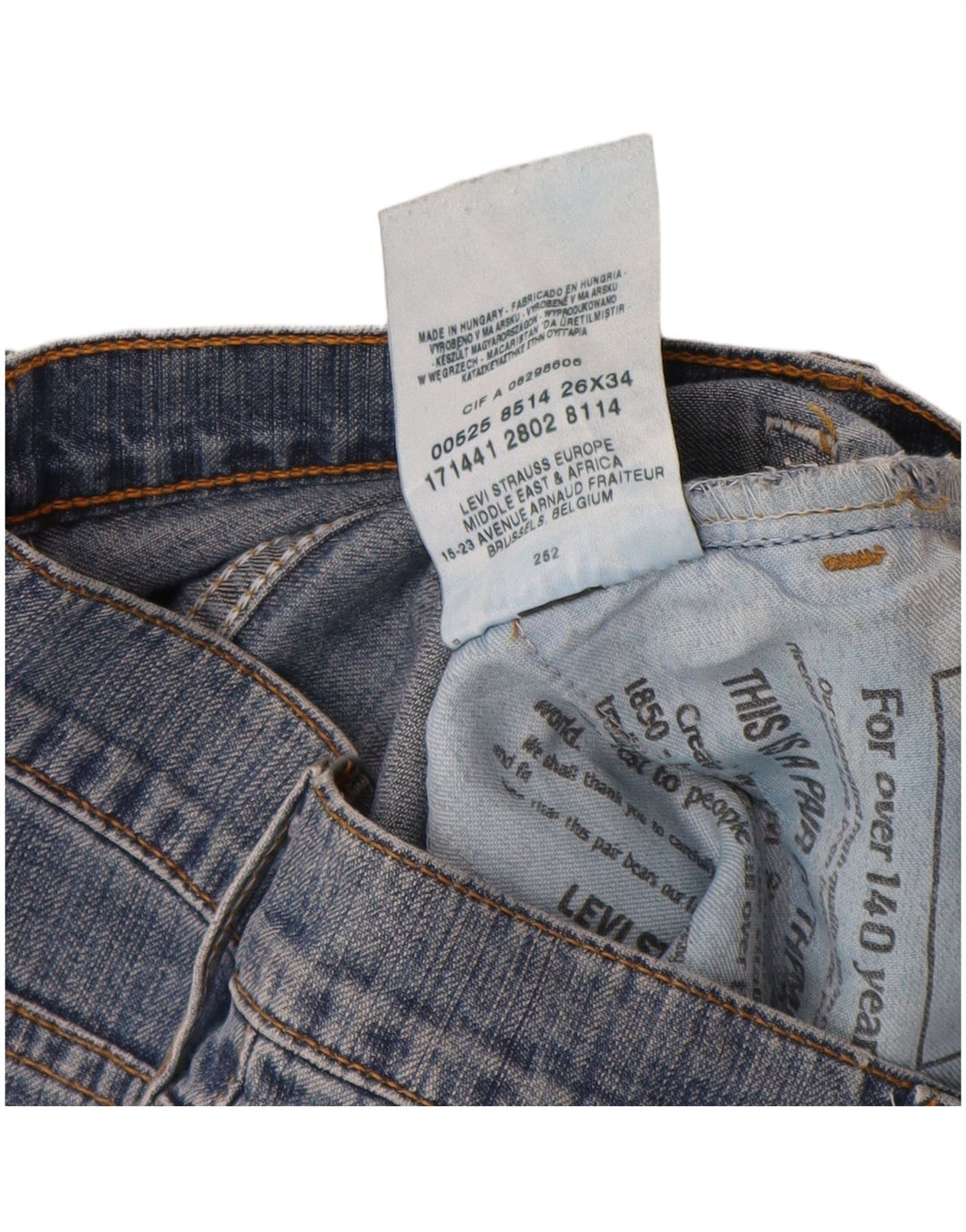 Levi's Womens Flared Jeans W26 L34 Blue Cotton