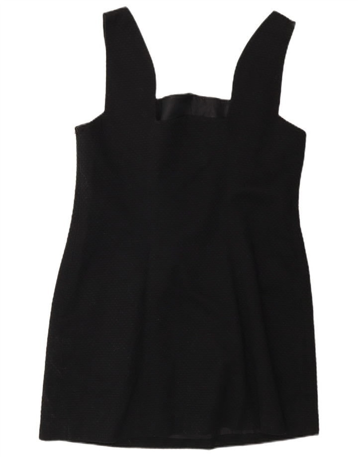 Versace Womens Sleeveless Shift Dress IT 46 Large Black Cotton