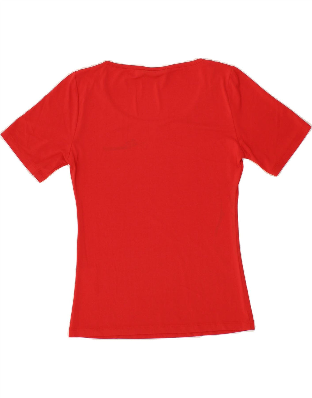 ROCCOBAROCCO Womens Graphic T-Shirt Top UK 6 XS Red Polyamide Vintage Roccobarocco and Second-Hand Roccobarocco from Messina Hembry 