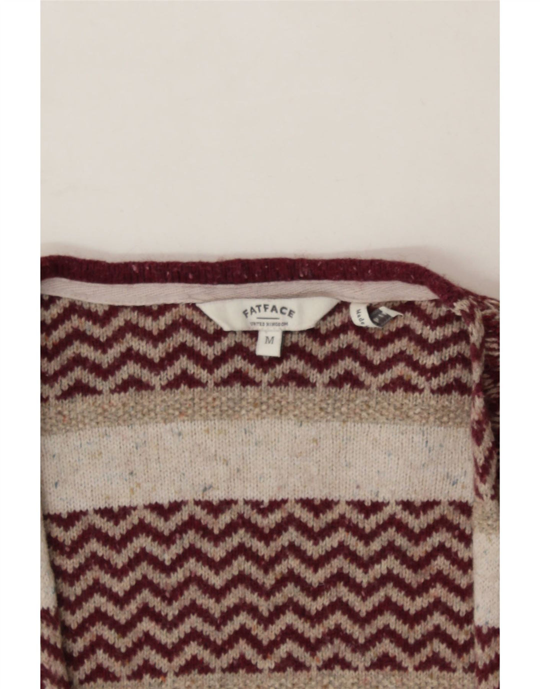 FAT FACE Womens Oversized Sleeveless Cardigan Sweater UK 14 Medium Maroon Vintage Fat Face and Second-Hand Fat Face from Messina Hembry 