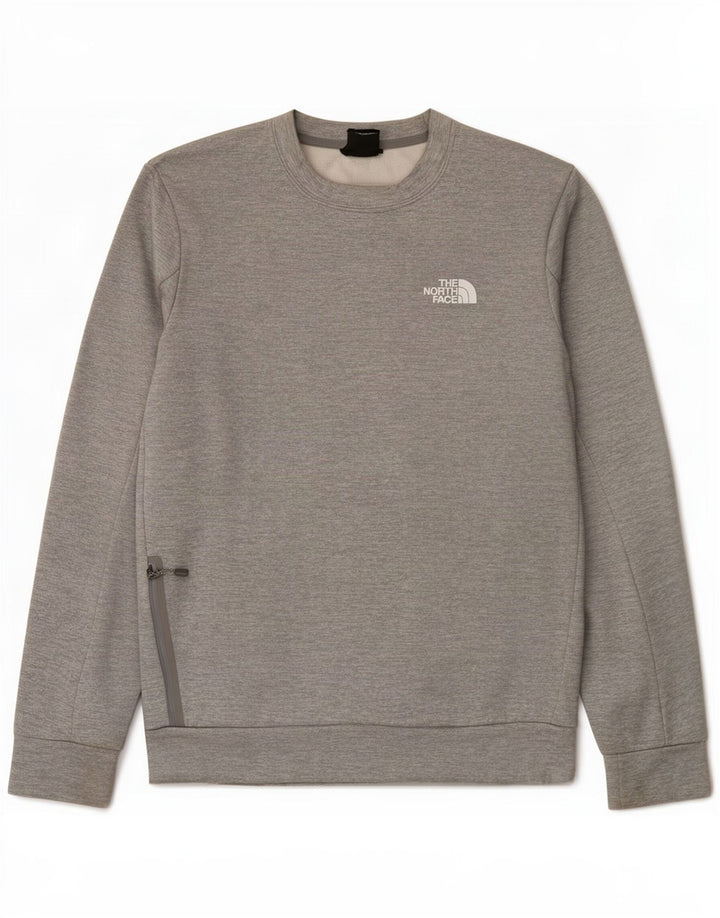 The North Face Mens Sweatshirt Jumper Medium Grey Flecked Polyester