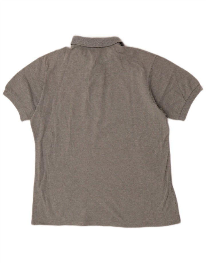 Lacoste Mens Polo Shirt Size 4 Medium Grey Cotton