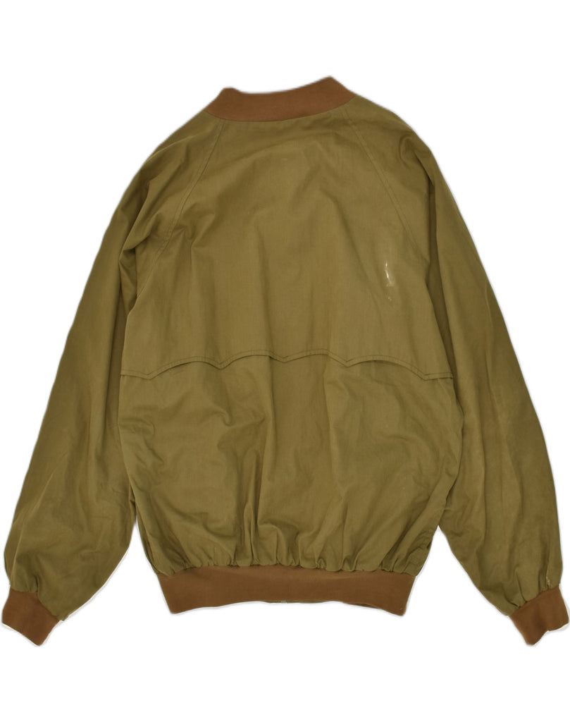 MARINA YACHTING Mens Bomber Jacket IT 50 Large Khaki Cotton | Vintage Marina Yachting | Thrift | Second-Hand Marina Yachting | Used Clothing | Messina Hembry 