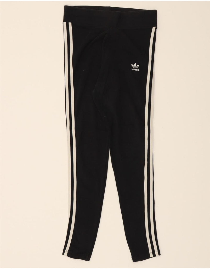 ADIDAS Womens Leggings UK 10 Small  Black Cotton Vintage Adidas and Second-Hand Adidas from Messina Hembry 