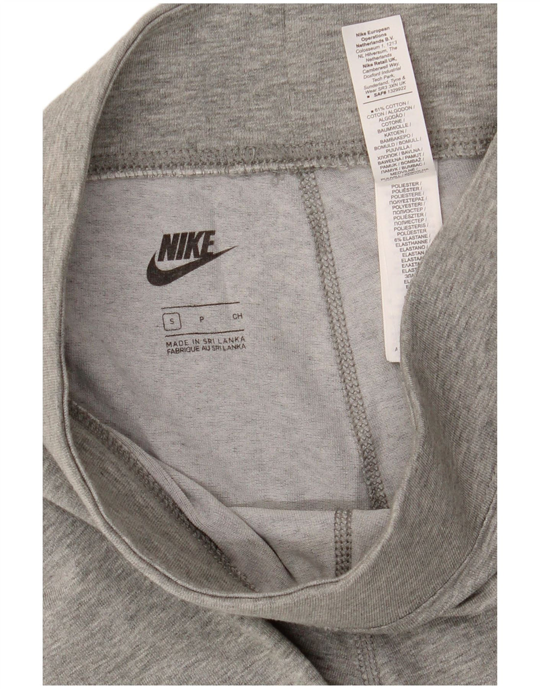 NIKE Womens Graphic Leggings UK 10 Small  Grey Cotton