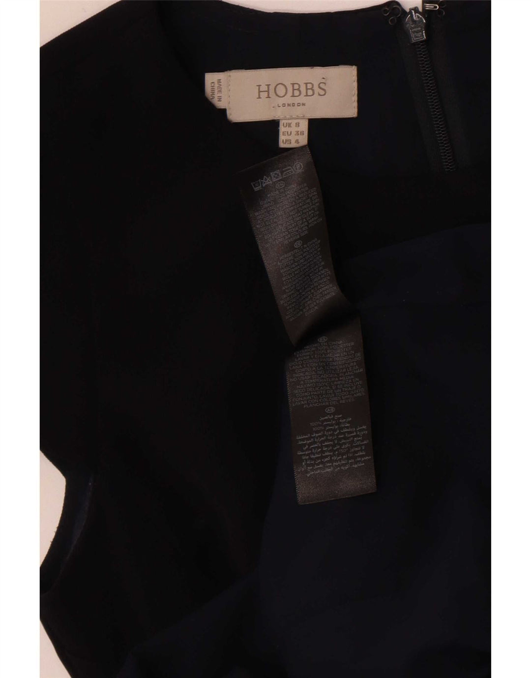 Hobbs Womens Sheath Dress UK 8 Small Black Polyester