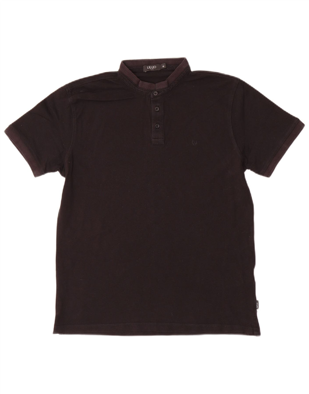 LIU JO Mens Uomo Polo Shirt Medium Black Cotton