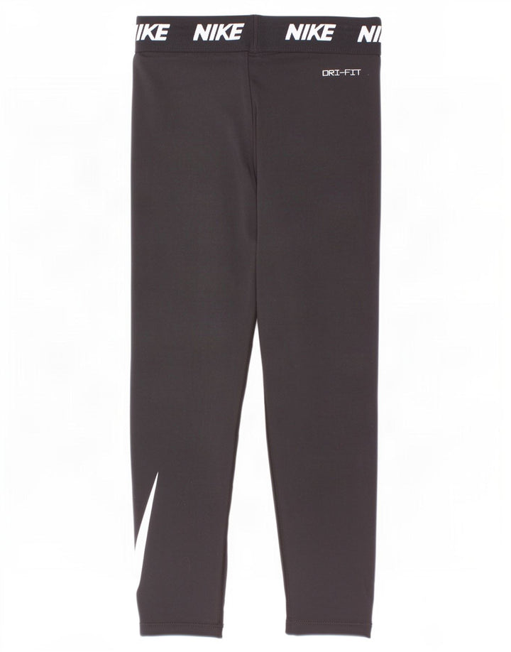 Nike Girls Graphic Leggings 6-7 Years Large Black