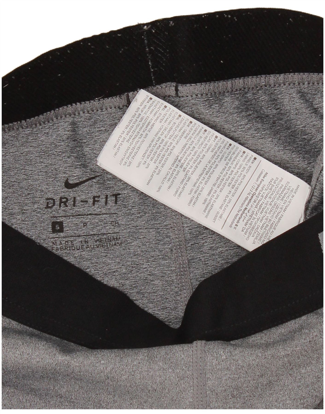 NIKE Womens Dri Fit Graphic Leggings UK 8 Small  Grey Colourblock