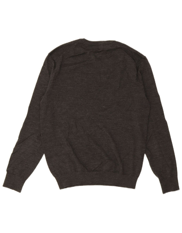 Polo Ralph Lauren Mens Slim Fit V-Neck Jumper Sweater Medium Grey Flecked