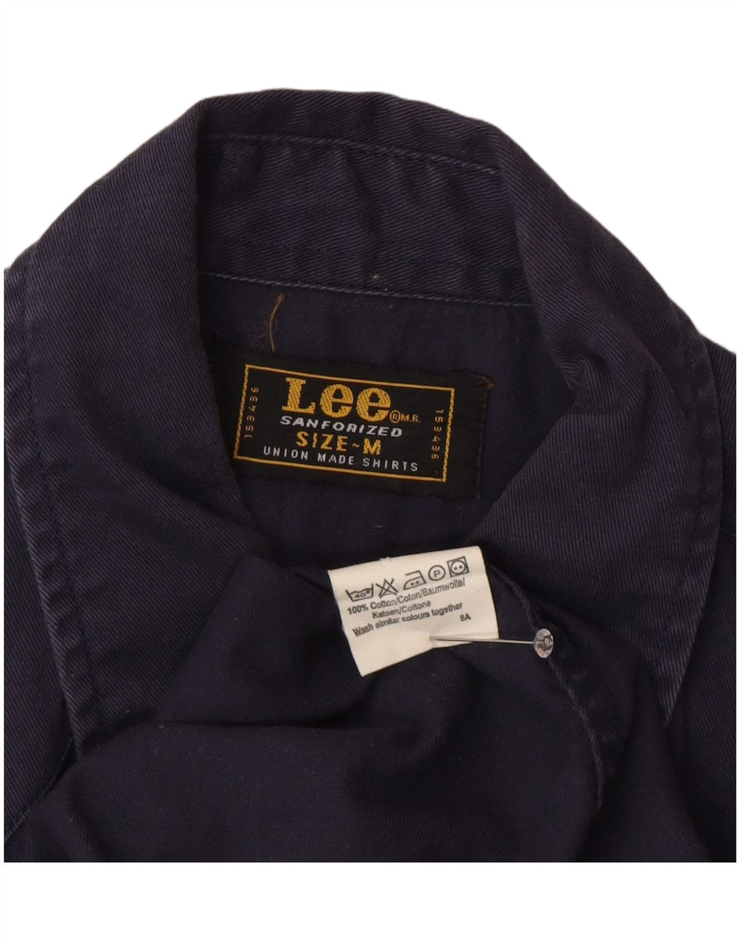Lee Mens Shirt Medium Navy Blue Cotton