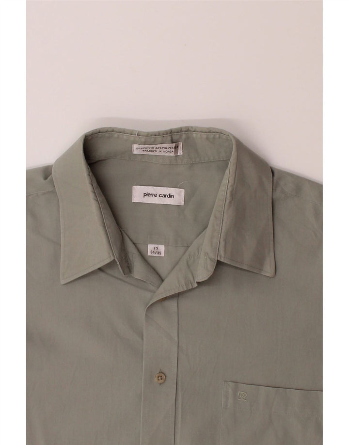 PIERRE CARDIN Mens Shirt Size 17 XL Grey Cotton Vintage Pierre Cardin and Second-Hand Pierre Cardin from Messina Hembry 