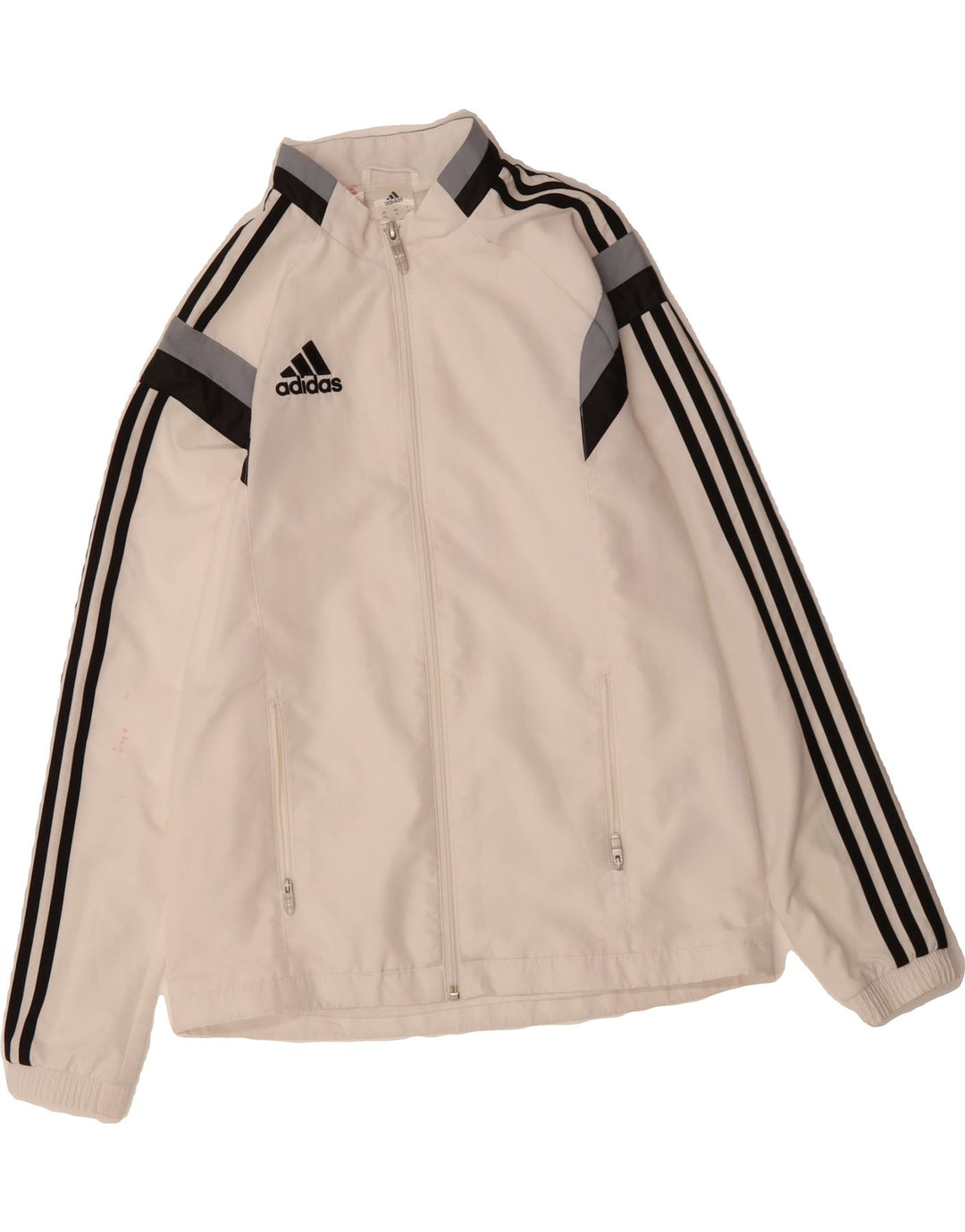 ADIDAS Boys Tracksuit Top Jacket 13-14 Years XL  White Colourblock Vintage Adidas and Second-Hand Adidas from Messina Hembry 