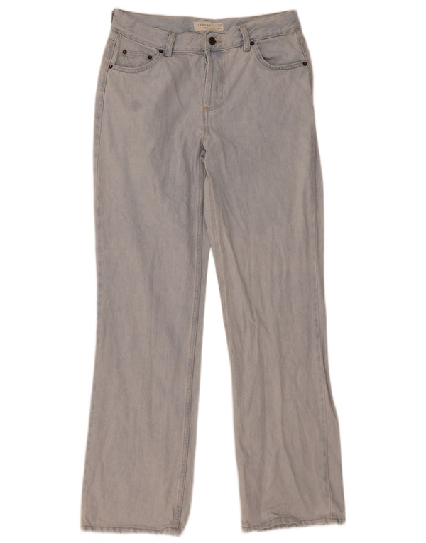 Topshop Womens Straight Jeans UK 12 Medium W30 L32 Blue Cotton