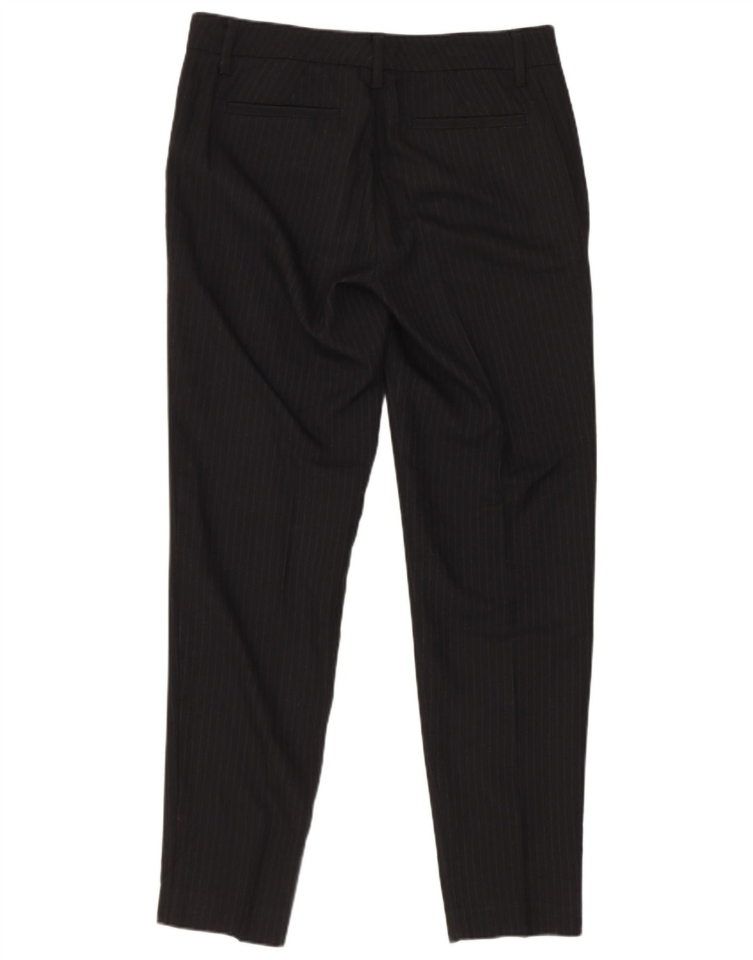 Stefanel Womens 1 Button 2 Piece Suit IT 40 Small W28 L28 Black Pinstripe