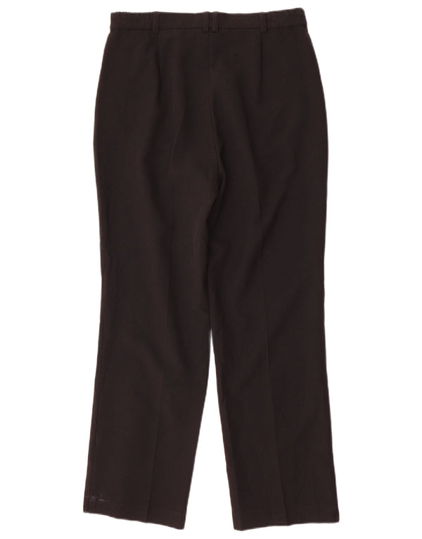 Marks & Spencer Womens Straight Casual Trousers UK 8 Small W28 L26 Black