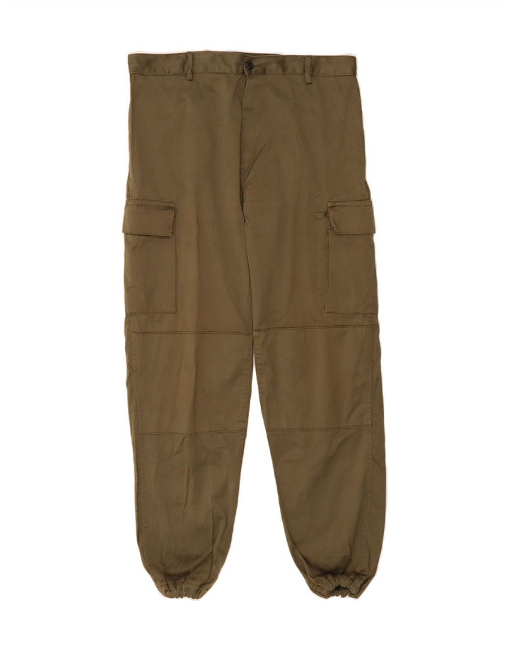 VINTAGE Mens Joggers Cargo Trousers W36 L32 Khaki Vintage Vintage and Second-Hand Vintage from Messina Hembry 