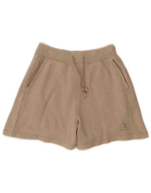Champion Womens Sport Shorts UK 6 XS Beige Cotton