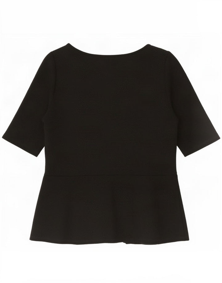 Marks & Spencer Womens Blouse Top UK 10 Small Black Polyester