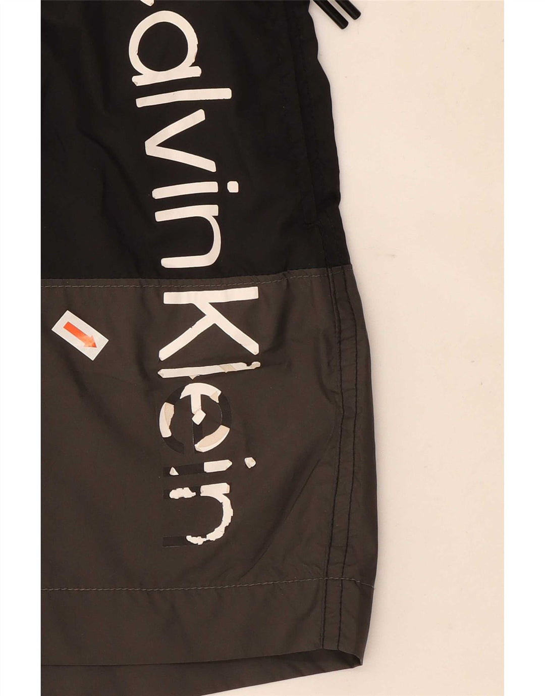 Calvin Klein Mens Graphic Swimming Shorts Medium Black Colourblock