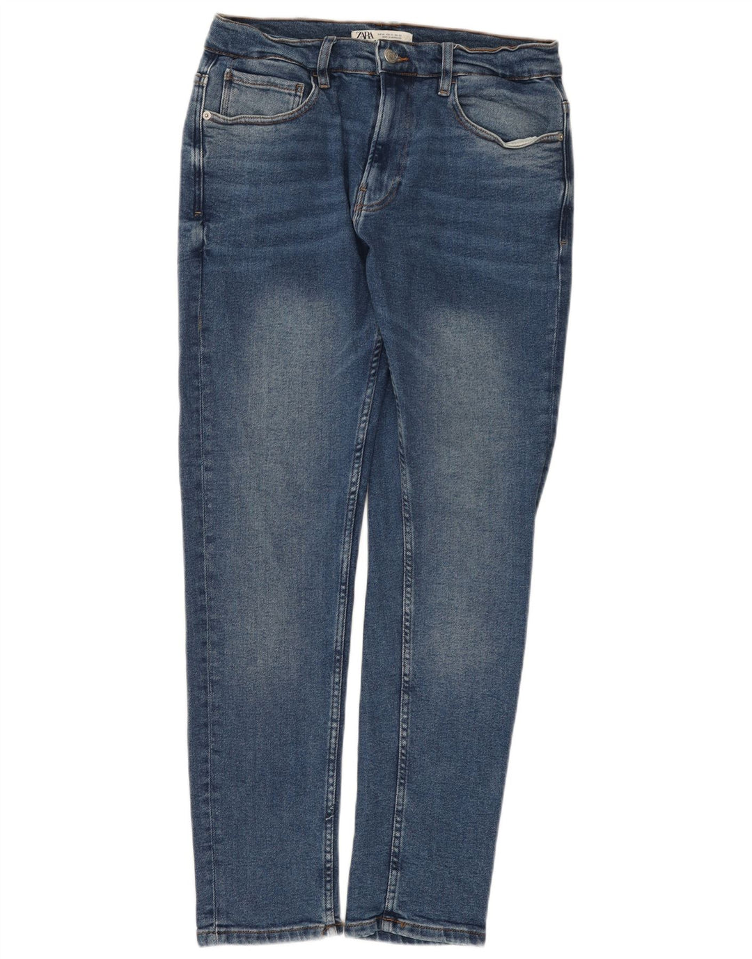 Zara Mens Slim Jeans EU 42 Large W32 L31 Blue Cotton