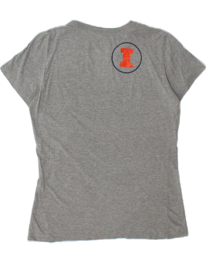 NIKE Womens Slim Fit Graphic T-Shirt Top UK 14 Large Grey Cotton Vintage Nike and Second-Hand Nike from Messina Hembry 