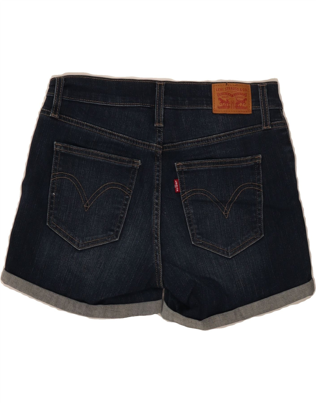 LEVI'S Womens Denim Shorts W26 Small Navy Blue Cotton Vintage Levi's and Second-Hand Levi's from Messina Hembry 
