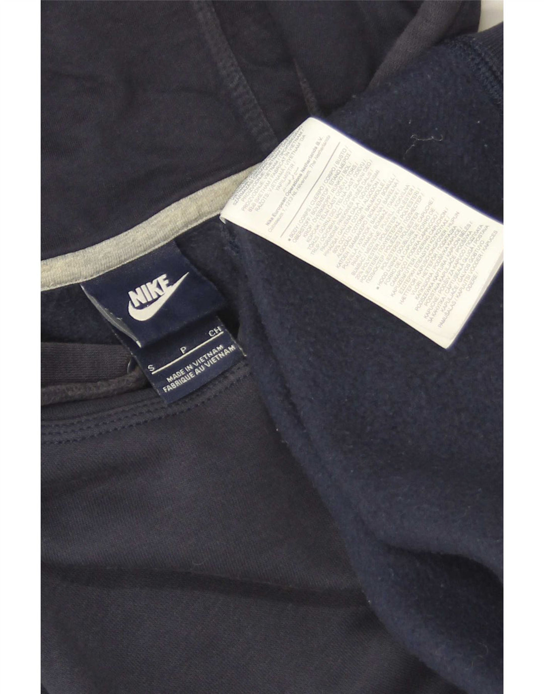 Nike Mens Hoodie Jumper Small Navy Blue Cotton