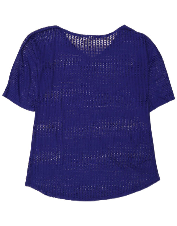 O'Neill Womens See Through T-Shirt Top UK 18 XL Blue