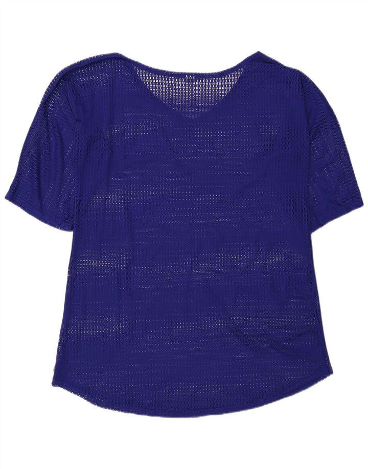 O'Neill Womens See Through T-Shirt Top UK 18 XL Blue