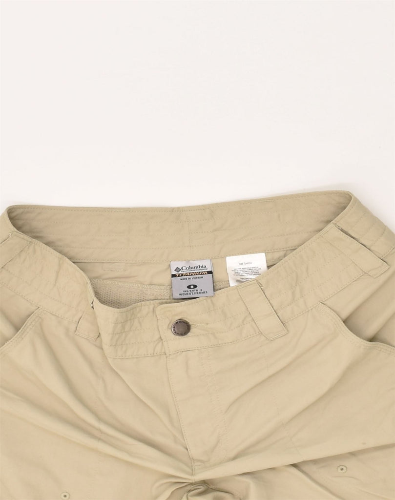 COLUMBIA Womens Chino Shorts US 8 Small W30 Beige Nylon | Vintage Columbia | Thrift | Second-Hand Columbia | Used Clothing | Messina Hembry 